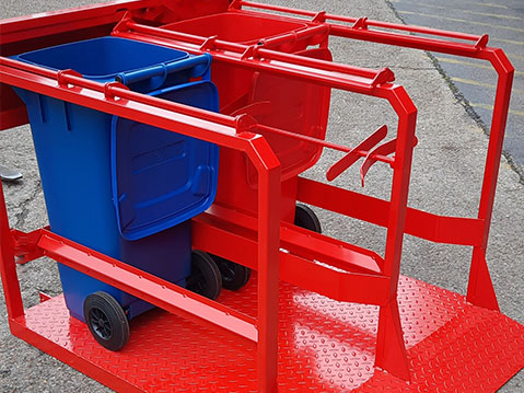 Réalisation d'un porte container de bac de tri à blois